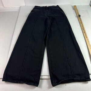 Madewell Jeans Women's 27x30* Super Wide Leg High Rise Black Faded Denim Tag 27